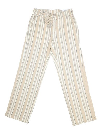 Women's Marithe Francois Girbaud Striped Straight Gray Trousers