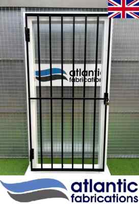 Steel Door Security Door Gate 2m x 1m Powder Coated Black