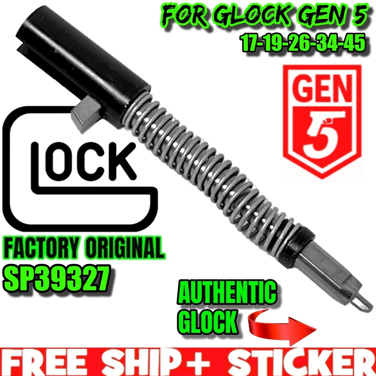 OEM GL0CK FIRING PIN ASSEMBLY Gen 5 17 19 26 34 45 SP39327 STRIKER