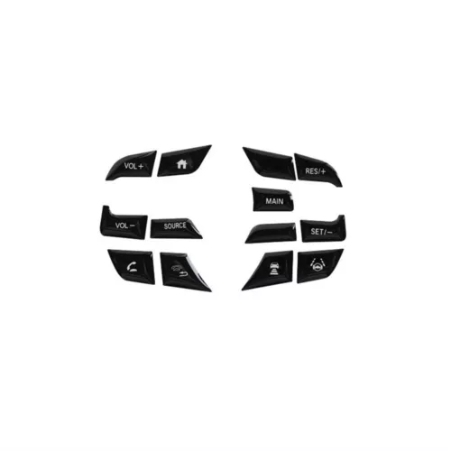 13pcs For Honda Accord 10Th 2018-2021 Black Steering Wheel Button Frame Trim - Picture 8 of 11