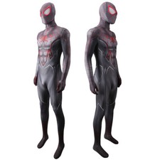 Upgraded Red Miles Morales Spider-Man Jumpsuit Cosplay Suit Costume Halloween