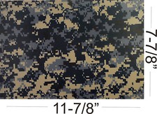 Kydex Infused Blue  Gray Digital Camo Print Appr 11 7/8" x 7 7/8" 1 Sheet