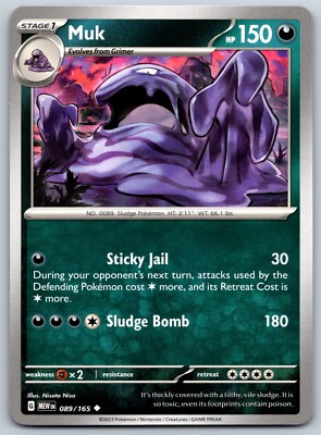Muk - Scarlet Violet 151 MEW 089/165 Pokemon Card NM | eBay