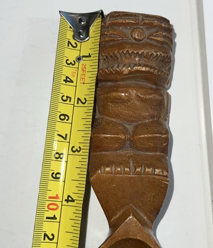 Vintage Hawaiian Tiki God Spoon, Trinket Bowl, Wall Art Wood Carved - Picture 10 of 10