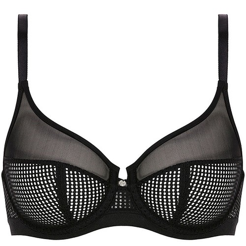 Soutien-gorge 85F (70F eu) Corbeille couvrante CHANTELLE Motif Noir - Picture 3 of 4
