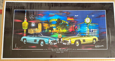 MERCEDES 300 SL ROADSTER BAUJ. 1958  DIGITAL ART COLLAGE LIMITED EDITON 100 STCK