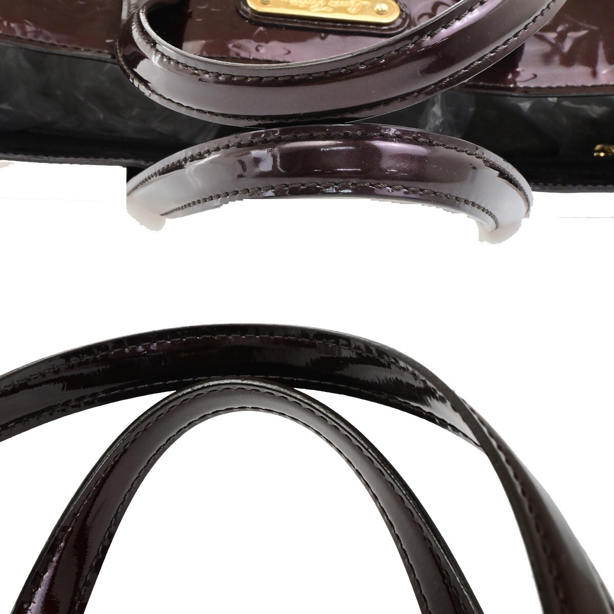 LOUIS VUITTON Wilshire PM Hand Bag Monogram Vernis Rouge Red
