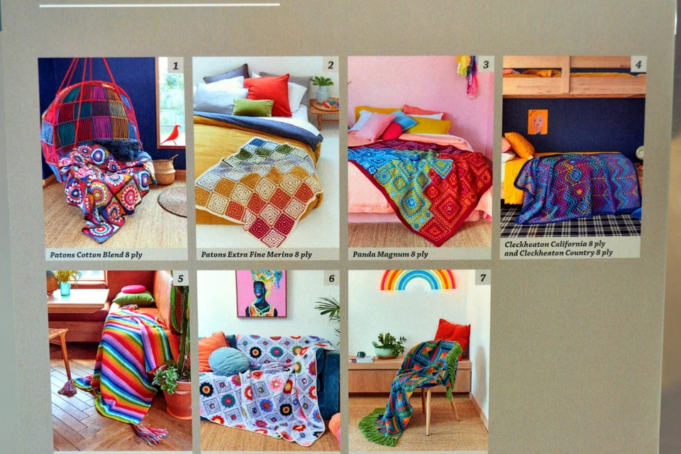 Colourful Crochet 7 Designs Patons Panda Cleckheaton 8 Ply Book 108 - Image 2 of 2