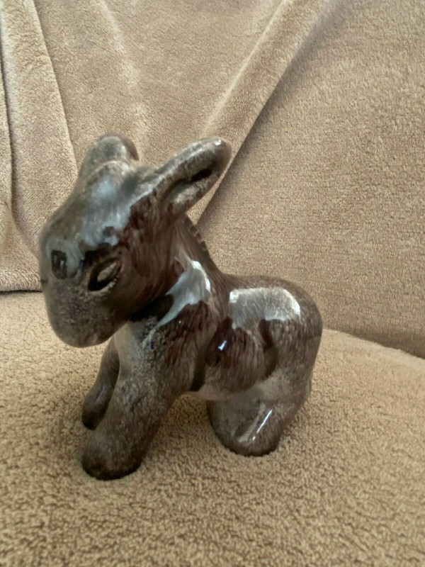 new ceramic donkey 4" h x 3.3" l x 1.5" w