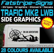 to fit RENAULT TRAFIC LWB COMPASS MOUNTAINS GRAPHICS STICKERS CAMPERVAN DAY VAN