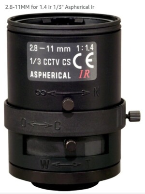 New Tamron 2.8-11mm 1:1.4 1/3 CCTV CS Aspherical IR LENS 13VM2811ASIR Read Descr
