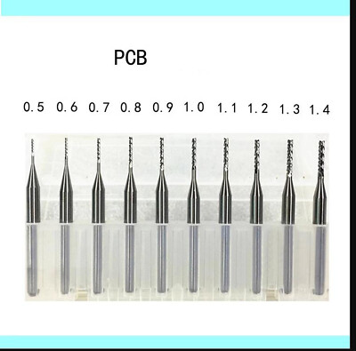 0.5~3.175mm Carbide End Mill Engraving Bits CNC PCB Machinery 1/8'' shank