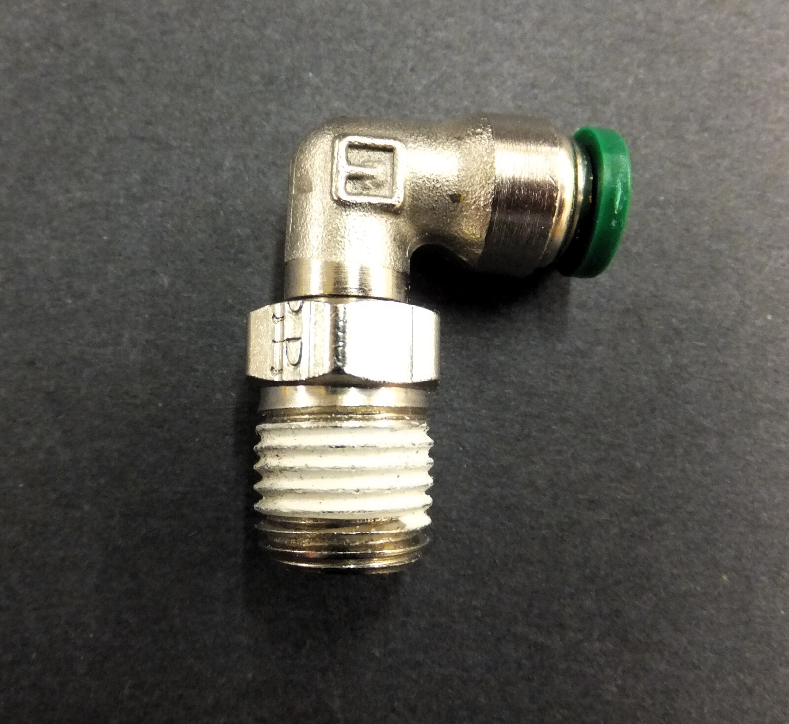 PARKER W169PLP-4-4 PUSH-TO-CONNECT SWIVEL ELBOW, BRASS, SILVER ***NEW***