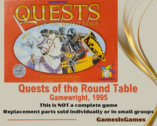 Board Game Parts: QUESTS OF THE ROUND TABLE, Gamewright, 1995,