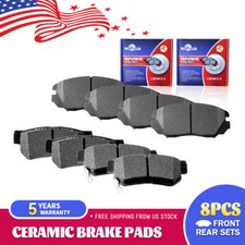 Front & Rear Ceramic Disc Brake Pads For 2006 - 2009 Hyundai Azera Sonata