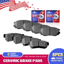 Front & Rear Ceramic Disc Brake Pads For 2006 - 2009 Hyundai Azera Sonata