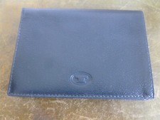 NEUF PORTE FEUILLE MARQUE LE TANNEUR PARIS CUIR GRAINE BLEU MARINE