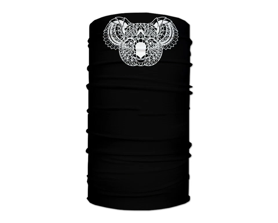 Washable Fabric Face Cover Neck Gaiter Unique Print Minimalistic Koala EU Made - Image 2 of 4