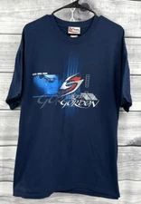 VINTAGE CHASE AUTHENTICS JEFF GORDON NASCAR TEE T SHIRT Size 2XL NAVY BLUE