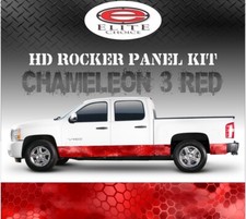 Hex 3 Red Camo Rocker Panel Graphic Decal Wrap Truck Suv - 12 X 24ft