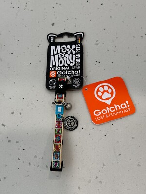 Max & Molly Smart ID Cat Collar - 6 Designs Available, Brand New RRP $21