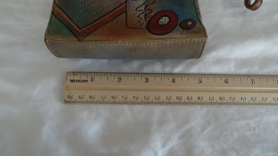 ANUSCHKA: Small Crossbody Bag, 7.5"x 5"x3" very gently used. - Image 3 of 4