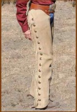 Men Native American Western Cowboy Chap Fringes Suede Leather Pant Riding Chaps