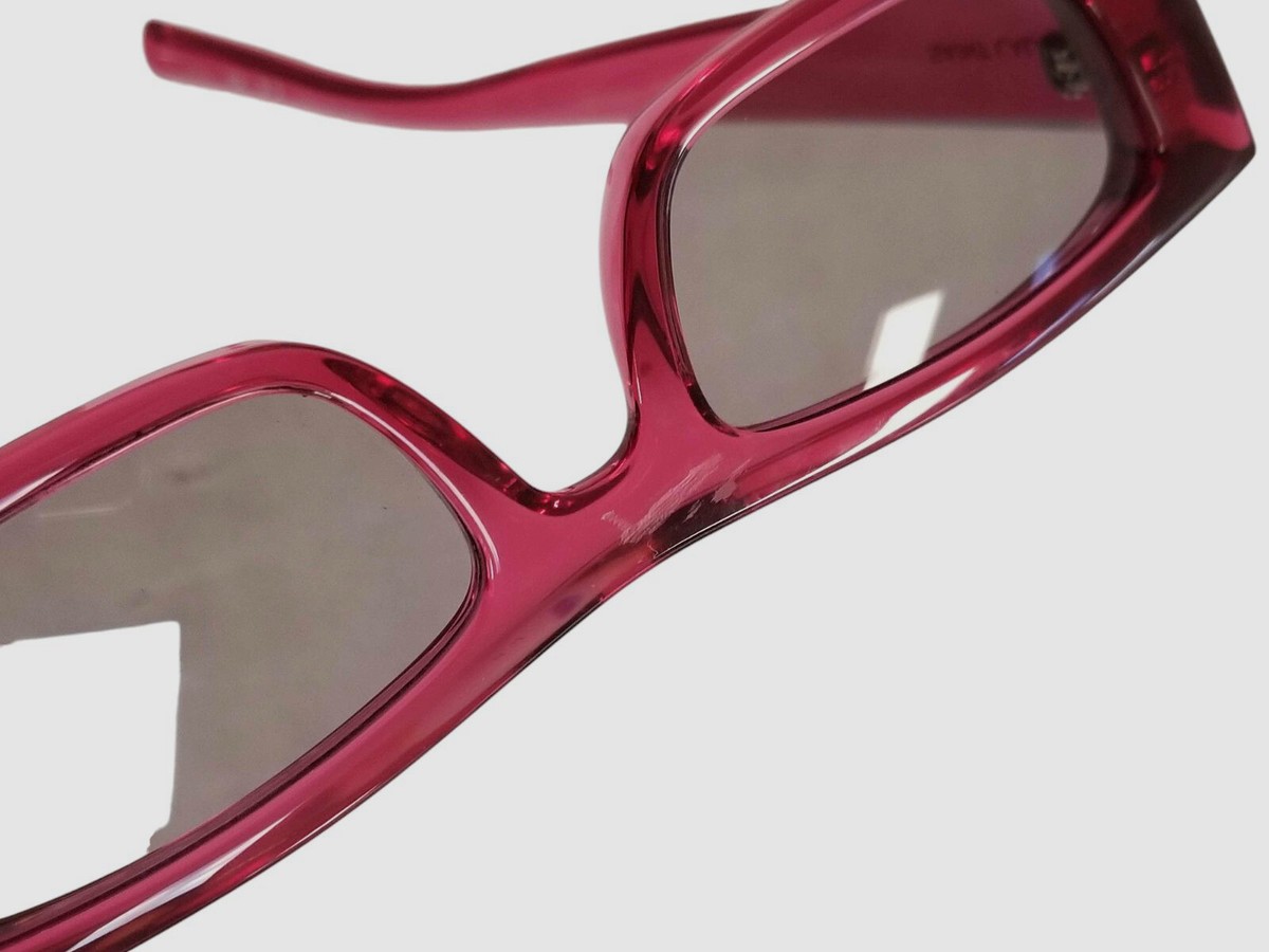 $475 Saint Laurent SL 553 003 Women Pink Rectangle Shades 