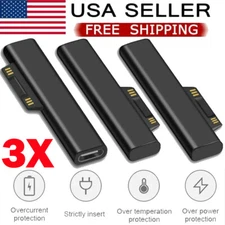 3PC USB Type C PD Converter Charger Adapter For Surface Pro 3/4/5/6/7/8 Go NEW
