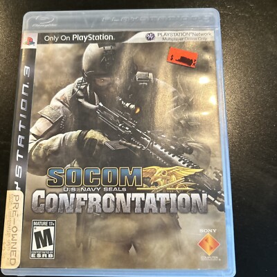 ✨SOCOM Confrontation U.S. Navy Seals (PS3) Black Label CIB