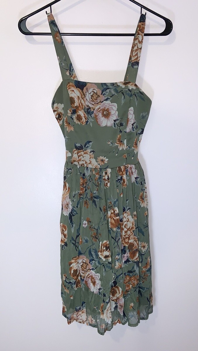 xhilaration green floral dress Summer Sun Womens XS Pink Wide Strap Layered Party Dresses
