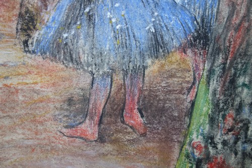 Rare unique Impressionist painting, Dancers, signed Edgar Degas - Picture 8 of 9