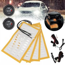 12v Universal Carbon Fiber Car Heated Seat Heater Kit With Round Switch