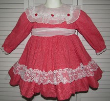 Vtg baby girls full circle Frilly party dress by Sandy's girls Size 3T Made USA
