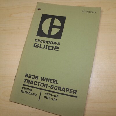CAT Caterpillar 623B Tractor Scraper Operator Operation Manual owner guide pan
