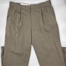Dockers Mens Relaxed Fit Chino Pants Size 36/32 Beige Tan Polyester Pleated