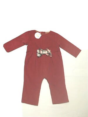 Mud Pie Baby Girl Size 6-9 Months One Piece Romper Red