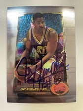 1994-95 Topps Finest Jay Humphries Autographed Card #154 Utah Jazz A-387