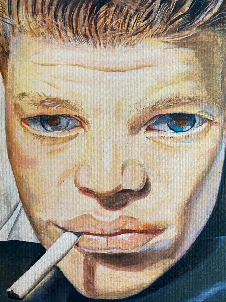 Sello limitado firmado numerado a mano original litografía de Lucian Freud Foto 3 de 4