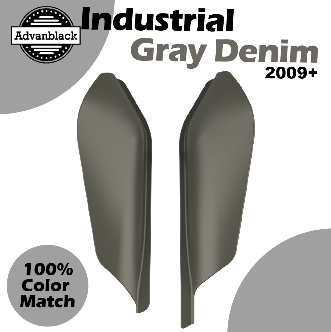 Industrial Gray Denim Mid Frame Air Deflector Heat Shield For 09+ Harley  Touring | eBay