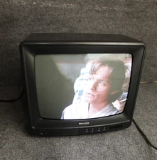 Philco Television CRT TV Gaming 13" Model P1324C R101 Retro Coax Output W/Remote
