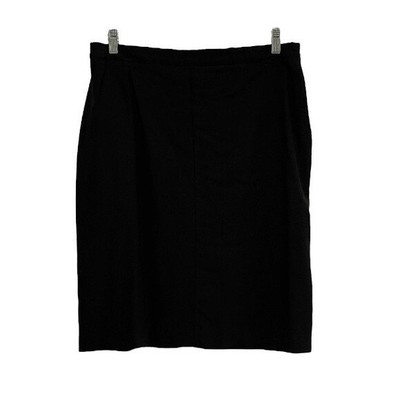 Banana Republic Black Straight Skirt Womens Size 14 Side Zip