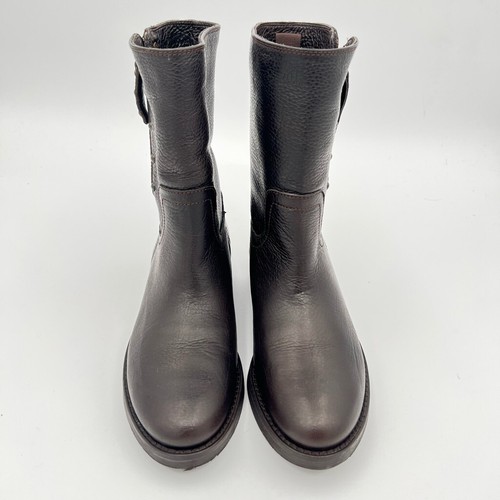 Ralph LaurenDark Brown Polo Women's Leather Ankle Boots/Booties 37.5 US 7 zip u - Picture 2 of 7