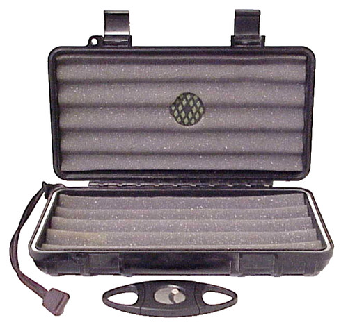 VINTAGE CIGAR CADDY OTTER BOX MODEL #3000 BLACK MADE IN USA OTTER BOX CIGAR CASE