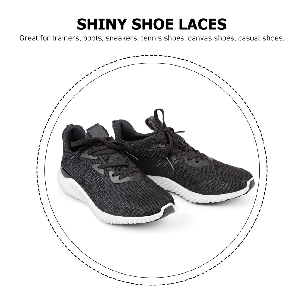 APL 3 Pezzi Lacci per Scarpe da Ginnastica in Metallo Glitter Piatti Lacci per Sneakers Spumanti