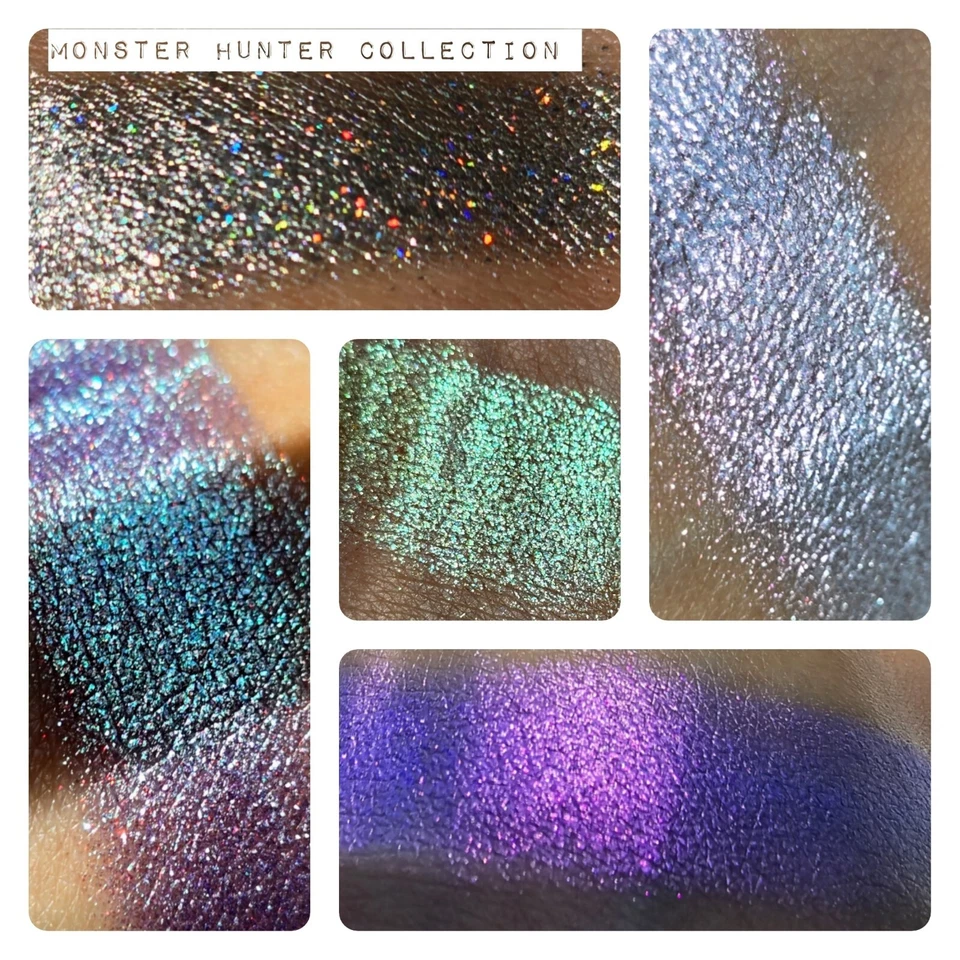 Multichromes Bundle 5 Pressed Pans Holographic Eyeshadows Duochrome Iridescent  - Image 2 of 4