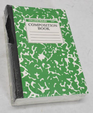Lot of 10 Green Color Thin Composition Book College Ruled 7/20" 30 Sheets