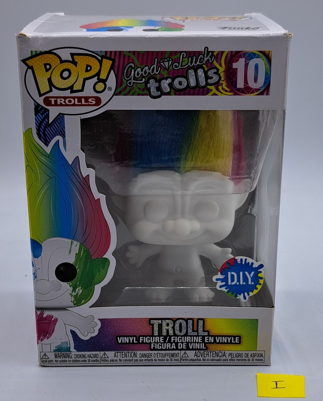 Funko Pop Diy Good Luck Trolls Figure! Rainbow Hair #10 New