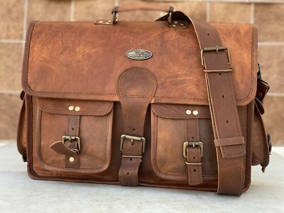 Genuine Leather Vintage Laptop essenger Attache Handade Briefcase Bag Satchel Brown Husband Gift RS-Ypsy-6532 - Business Bag with Logo and Leather Office Bag price