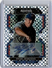 2022 Prizm Draft Picks Power Plaid Ryan Jennings Auto 11/17 (B71) Blue Jays